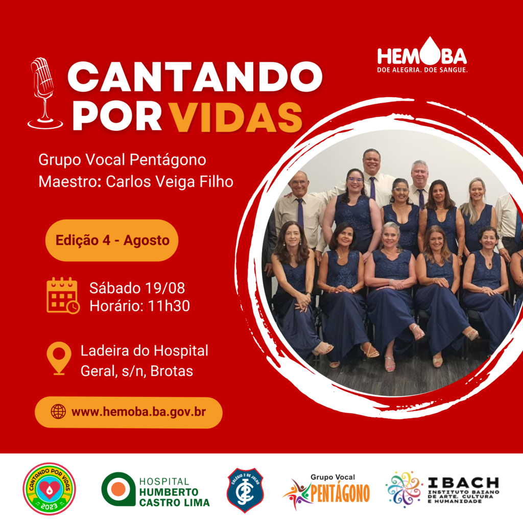 Hemoba recebe o grupo vocal Pentágono no quarto concerto do Projeto "Cantando por Vidas"