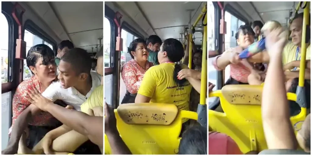 QUE HORROR! Mãe de crianças autistas é agredida por passageira em ônibus; assista